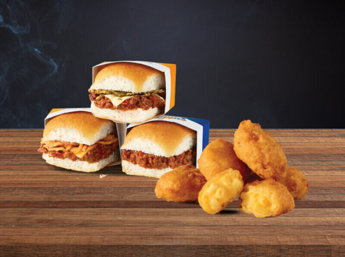The return of White Castle's seasonal fan favorites Sloppy Joe Sliders and Mac & Cheese Nibblers are available now until Feb. 4.