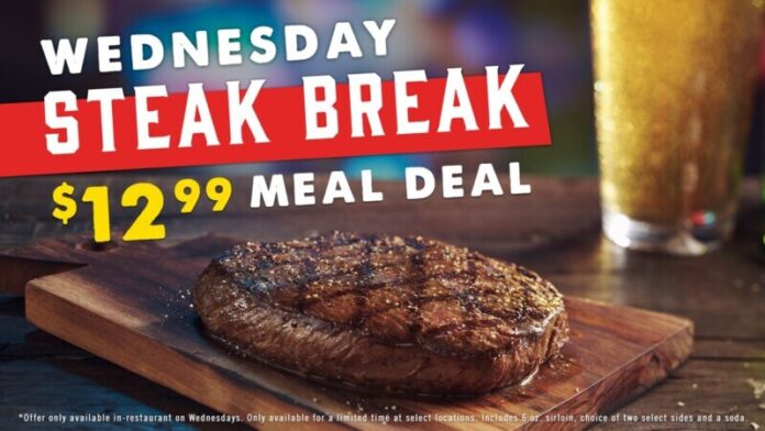 Every Wednesday, take a steak break for just $12.99