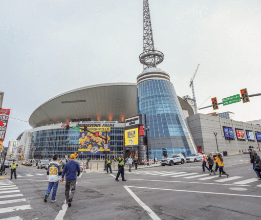 Bridgestone arena from presser